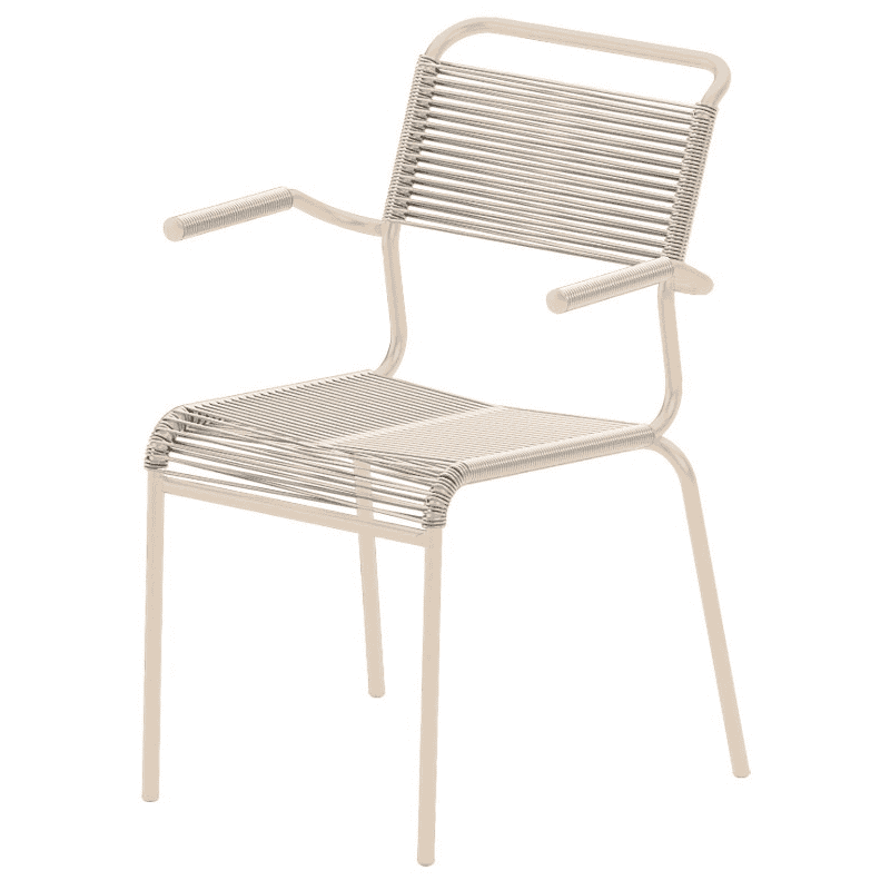 Schaffner Chaise de jardin Spaghetti Säntis avec accoudoirs, disponible en plusieurs versions