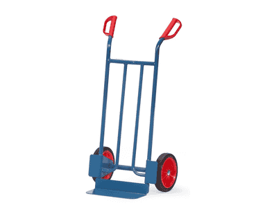 Diable en tube d'acier, hauteur 1150 mm, pelle standard
