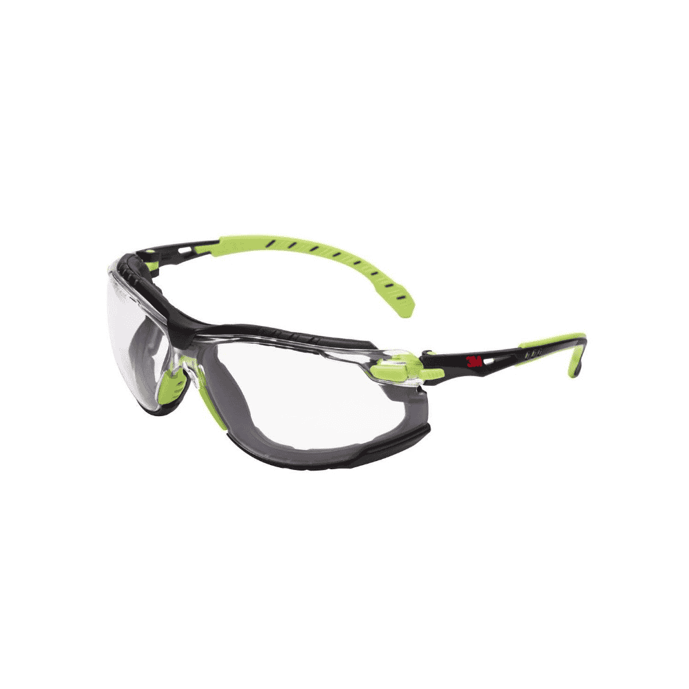 3M Lunettes de protection avec traitement antibuée Solus 1000, noir/vert, 1 pièce