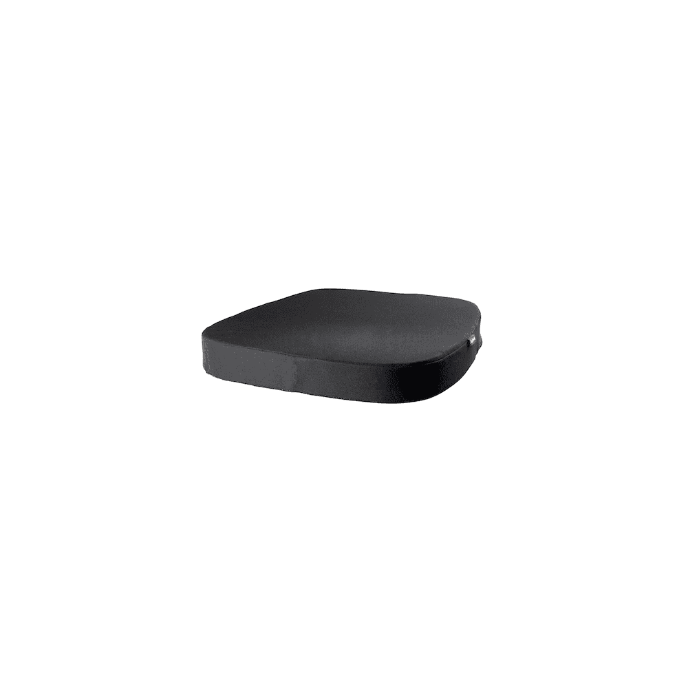 Coussin d'assise en mousse avec poignée de transport, noir, L × P × H 430 × 430 × 60 mm