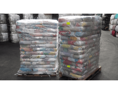 Putzlappen Premium Baumwoll-Tricot weiss auf Palette, 500 kg