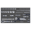 Bedrunka+Hirth Jeu d'outils, jeu de douilles 1/4" - 1/2", 71 pièces