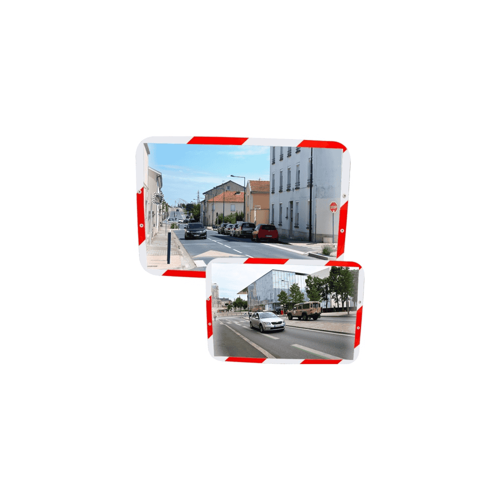 Verkehrsspiegel Ecomir mit rot-weisser Umrandung