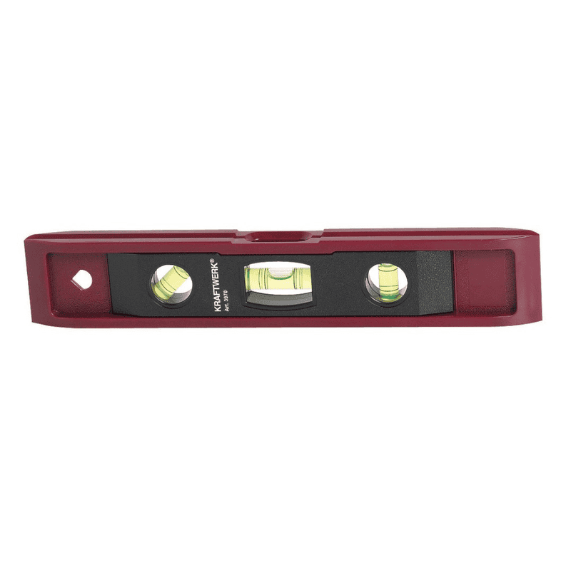 KRAFTWERK PRO LINE Torpedo-Wasserwaage mit Magnet, 225 mm, 3 Libellen