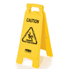 Warnschild Rubbermaid 6112, 2-seitig, mehrsprachig, Polypropylen, gelb