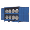 Etagère fermée pour fûts horizontaux jusqu'à 8 x 200 litres
