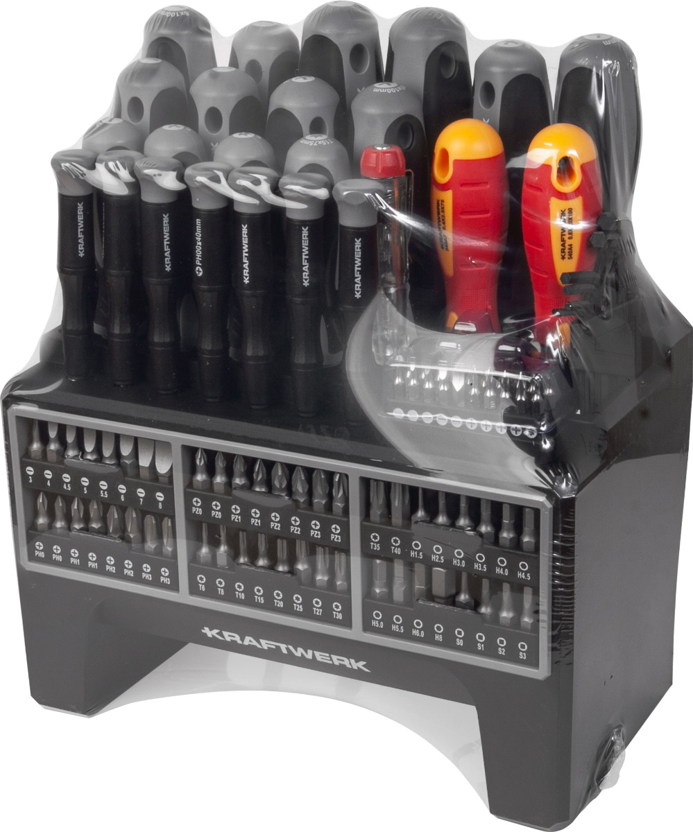 KRAFTWERK Schraubendreher- und Bit-Set, 114-teilig, komplett-Werkzeugset