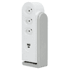 Steffen Steckdosenleiste CLAMP, 3 x T13, USB-A, USB-C, Kabel 1.5 m, weiss