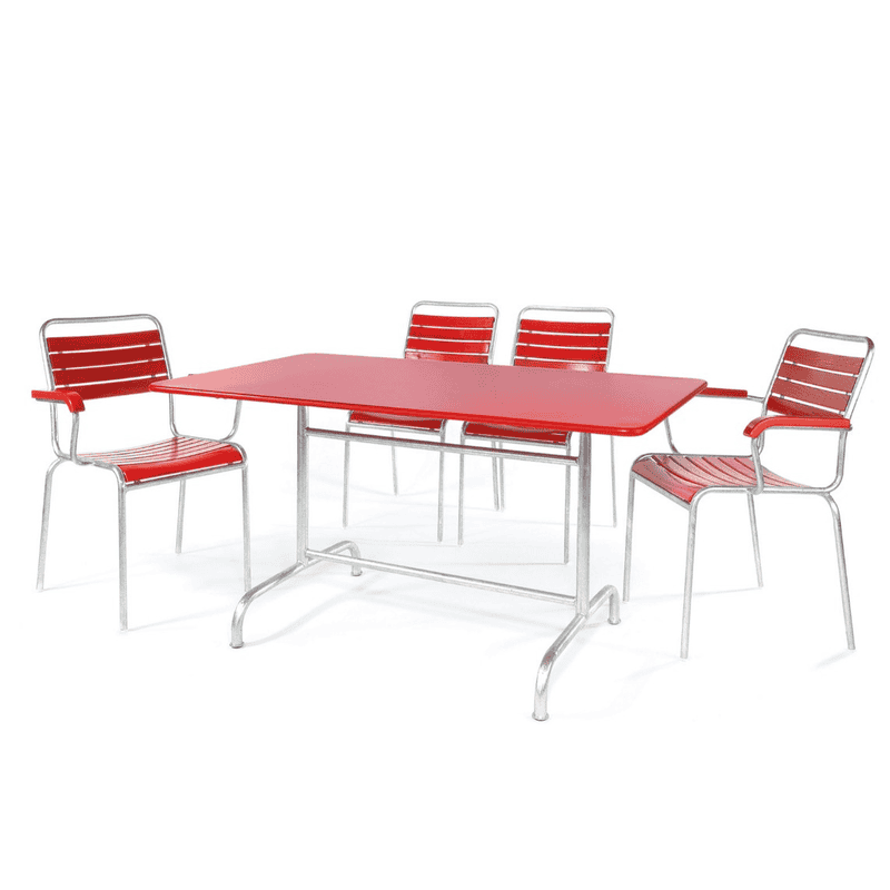 Schaffner Table métallique Rigi avec plateau en acier rabattable, en divers modèles