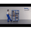 Fetra Fourgon revêtu de treillis métallique, porte à double battant avec fermeture à crémone