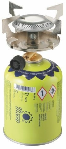Tragbarer Camping-Gaskocher mit geteiltem Brenner, LxBxH 80 x 125 x 125 mm
