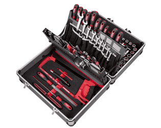 KRAFTWERK PRO LINE Werkzeugkoffer P500, für Service, 3/8", 154-teilig, inkl. Werkzeug