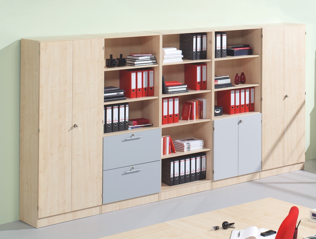 Büroschrank Rhone mit Flügeltüren aus Holz, in diversen Ausführungen