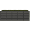 Abri pour poubelles avec toit végétalisé, pour poubelles de 240 litres, en acier galvanisé, anthracite RAL 7016, disponible en plusieurs modèles