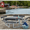 PLUS Ensemble de mobilier de jardin Twist RePlast, noir, disponible en plusieurs modèles