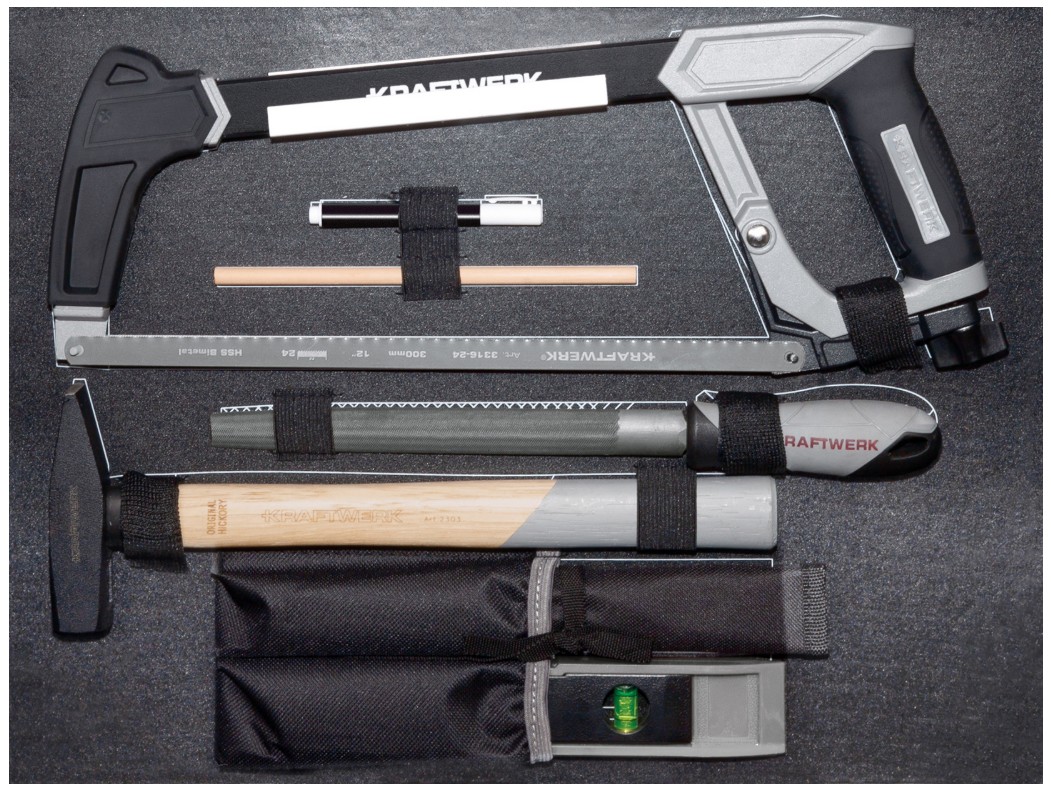 KRAFTWERK BASIC LINE Werkzeugkoffer B147 3/8“ mit Kunststoffschale, inkl. Werkzeug, 97-teilig
