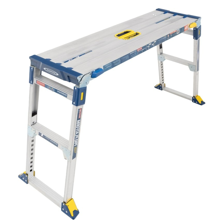 Pro Arbeitsplattform aus Aluminium, klappbar, Tragfähigkeit 150 kg