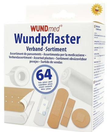 Wundpflaster-Verbandssortiment, WUNDmed, Packung mit 64 Stück