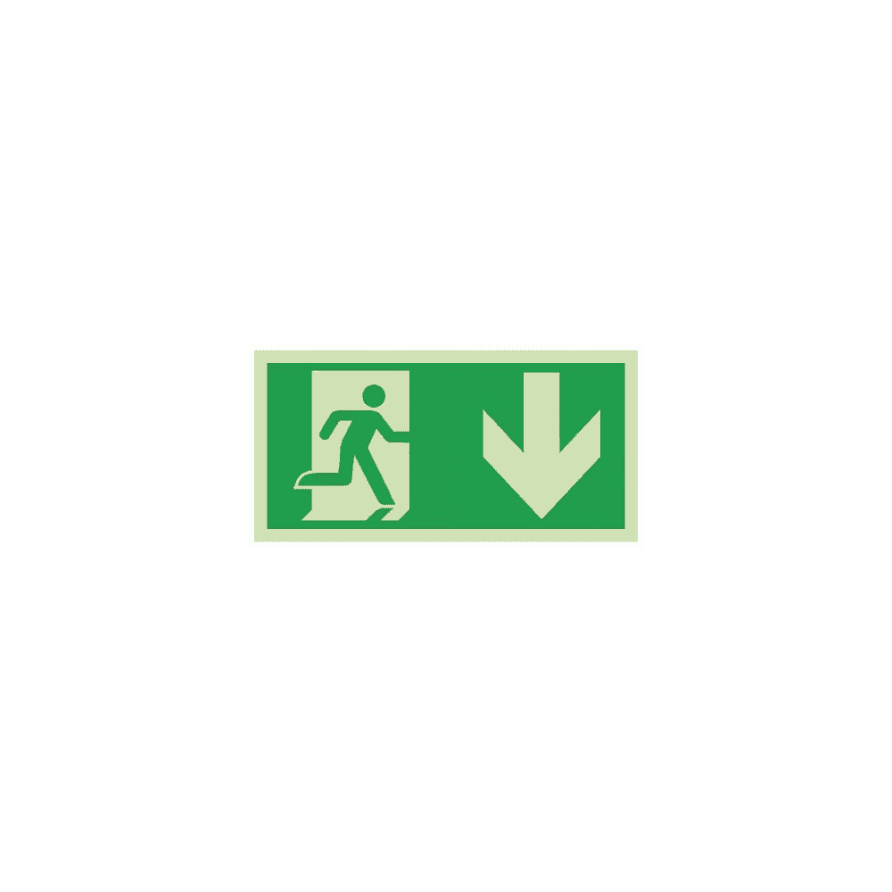 Rettungszeichen Notausgang / Rettungsweg, Selbstklebefolie, 300 x 150 mm,  in diversen Ausführungen