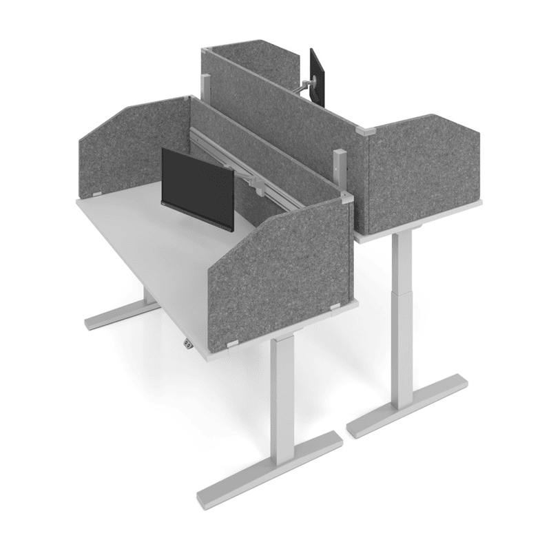 Zubehör - Bildschirmarm-Halter flexibel, silber, dynamisch höhenverstellbar, 360° drehbar