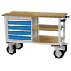 Bedrunka+Hirth Mobile Werkbank mit 4 Schubladen, R 18-24, BxTxH 1200 x 540 x 820 mm