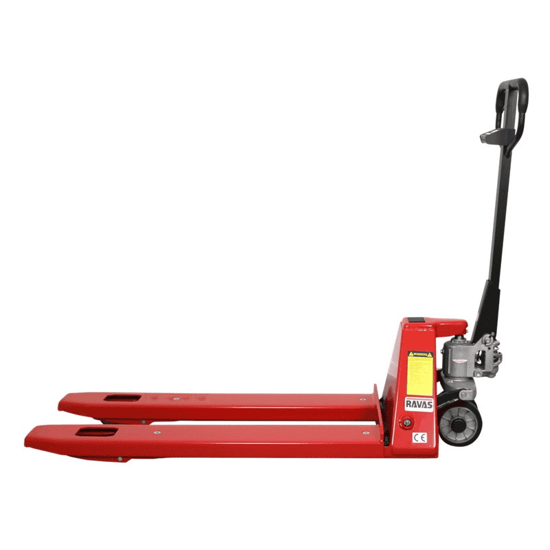 RAVAS Handhubwagen iPT Essential / Palettrolli mit Waage, Tragkraft 2000 kg, Anzeigeschritt 0,5 - 1 kg