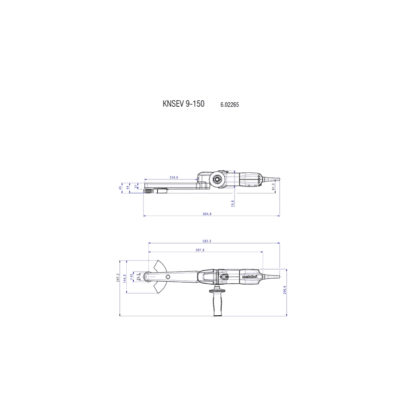 Metabo Set de meuleuse pour soudures d'angle KNSE 9-150, 950 watts