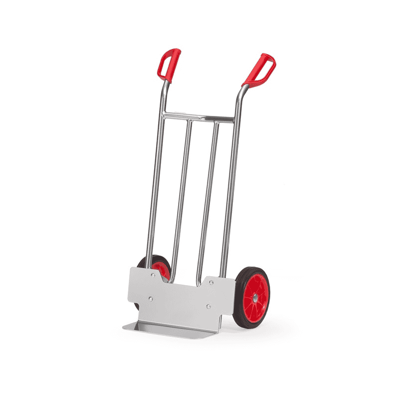 Fetra Diable en tube d'aluminium avec pelle en aluminium, capacité de charge 150 kg
