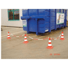 Verkehrsleitkegel Viso CSC301, 49 cm, orange/weiss, stabiler Kunststoffkegel für Strassen- und Sicherheitsmarkierungen