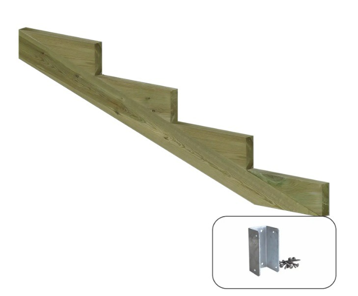 PLUS Limon d'escalier à 19°, profondeur de marche 390 mm, disponible en plusieurs modèles