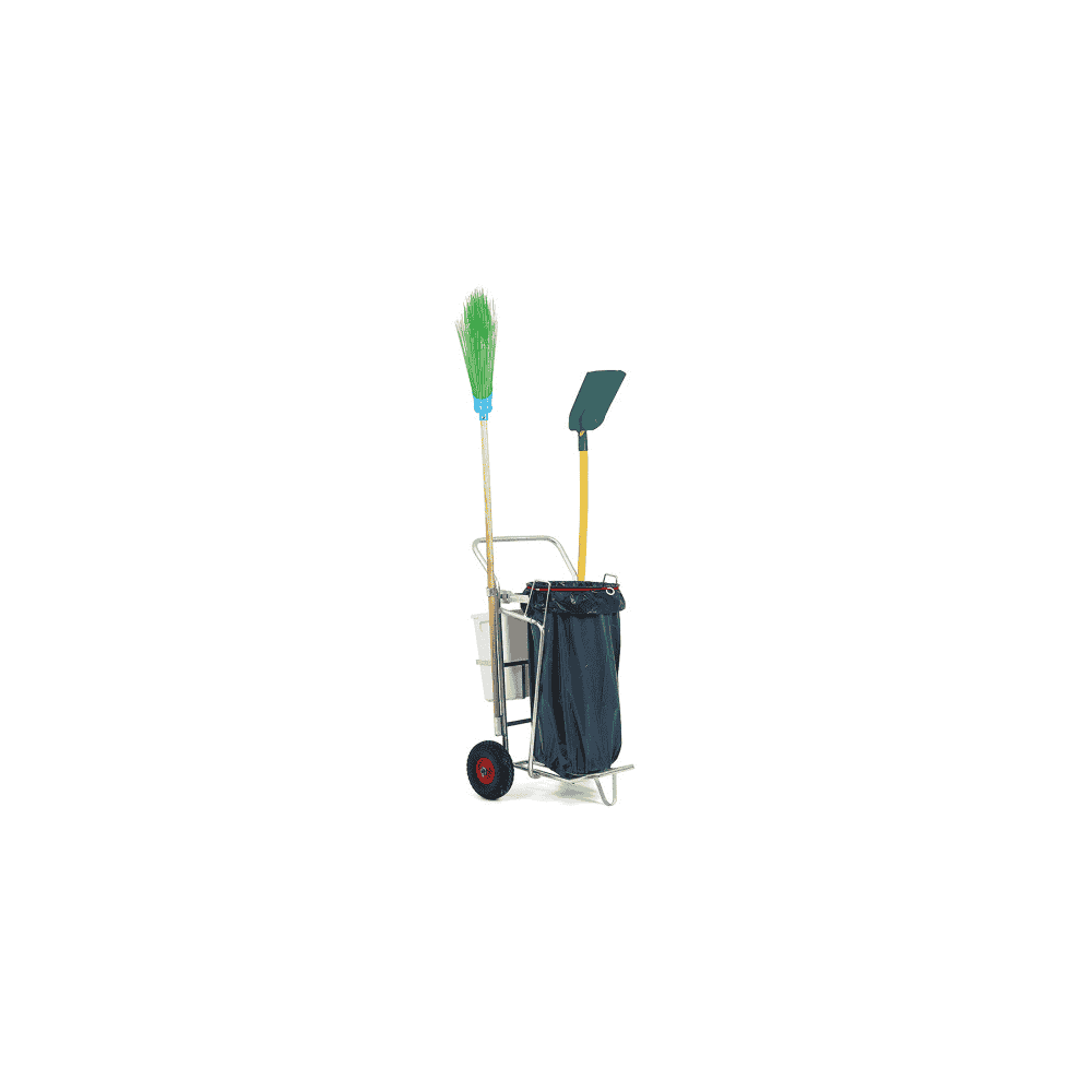 Chariot de nettoyage pour la manipulation pratique des sacs à déchets plastiques - 120 litres