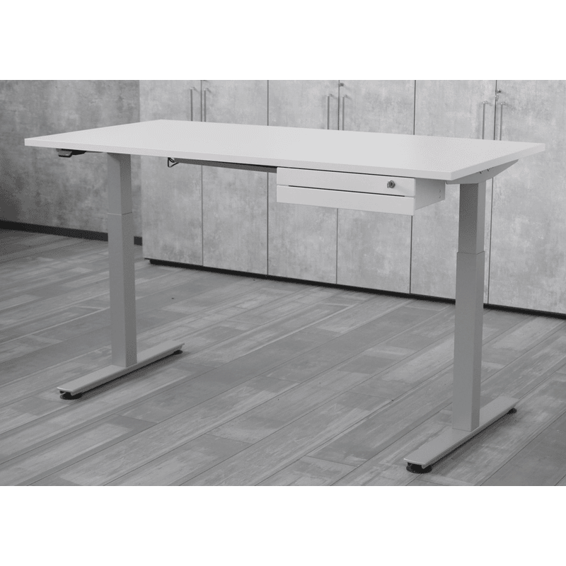 Kurze Unterbauschublade für Schreibpulte, Doppel-Schubladen, 464 x 305 x 111 mm