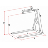 Krangabel Butti Special Cop mit manueller Lastausbalancierung, Tragkraft 600 kg, LxBxH 620 x 1030 x 1150 mm