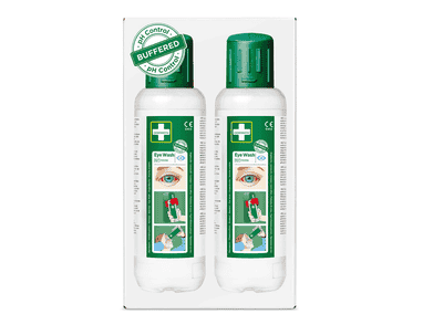 Douche oculaire / Solution de rinçage oculaire tamponnée, Cederroth 725200, paquet de 2 x 500 ml