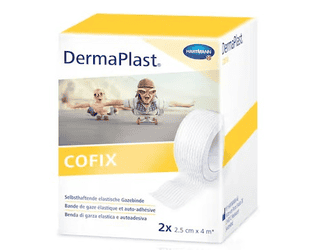 Bande de fixation DermaPlast CoFix, 25 mm x 4 m, blanche