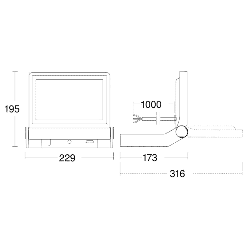 Steinel Projecteur XLED One M, 2050 lumen, orientable verticalement à 180