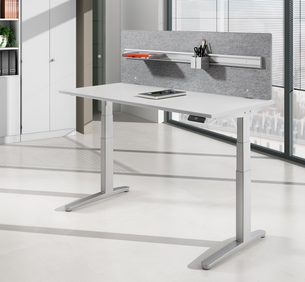 Organisation-Utensilien-Set für Schreibtische, silber
