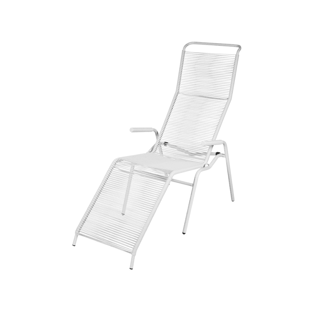 Schaffner Chaise longue spaghetti SÄNTIS avec accoudoirs, en diverses couleurs