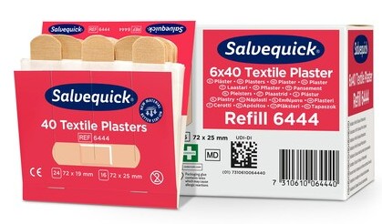 Pansements textiles, Salvequick 6444, paquet de 6 x 40 pièces