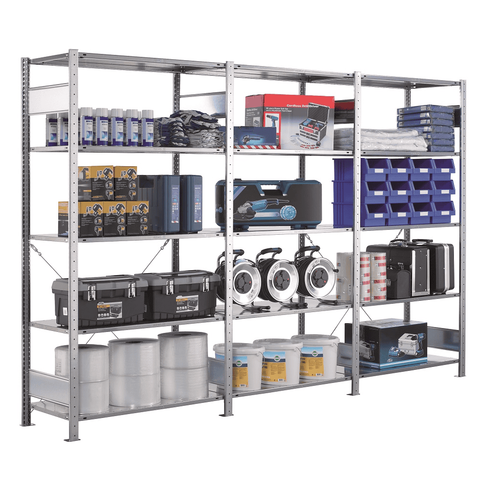 Schulte Fachbodenregal, modulares Stecksystem, einseitig nutzbar