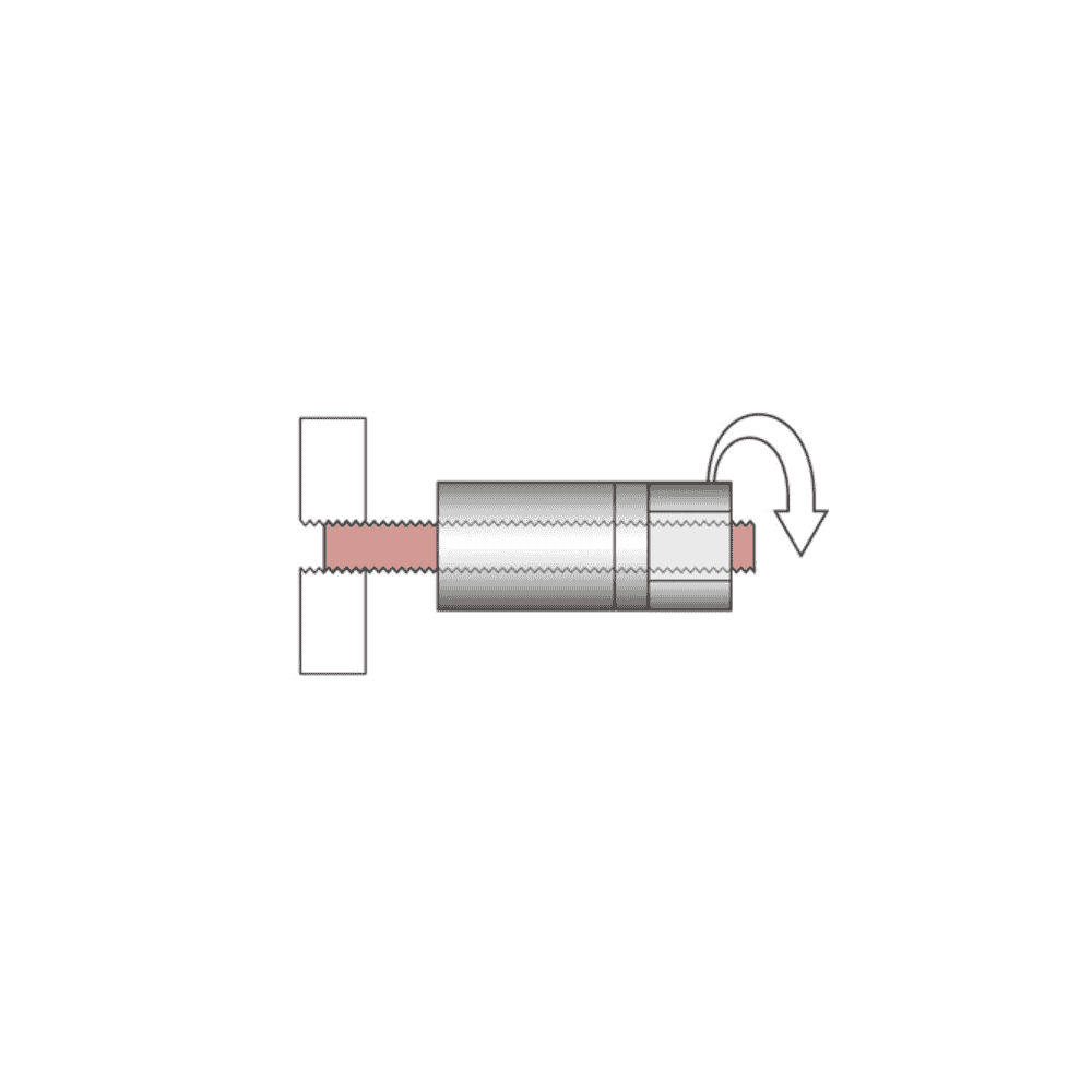 KRAFTWERK PRO LINE Bolzenausdreher-Satz, 4-teilig, Kunststoffkoffer, BxTxH 221 × 123 × 45 mm