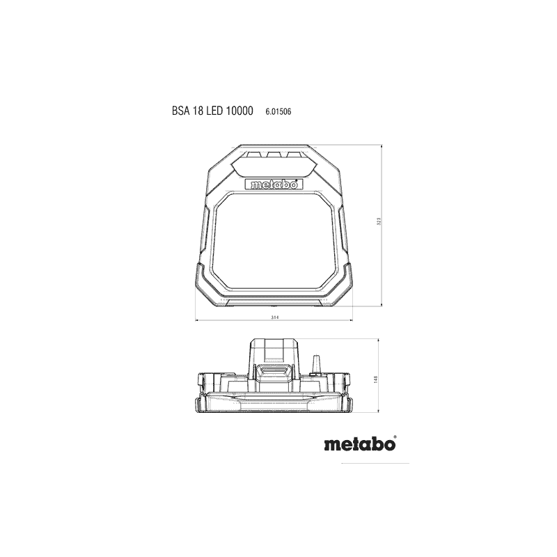 Metabo Akku-Baustrahler BSA 18 LED 10000, 18 V ohne Akku