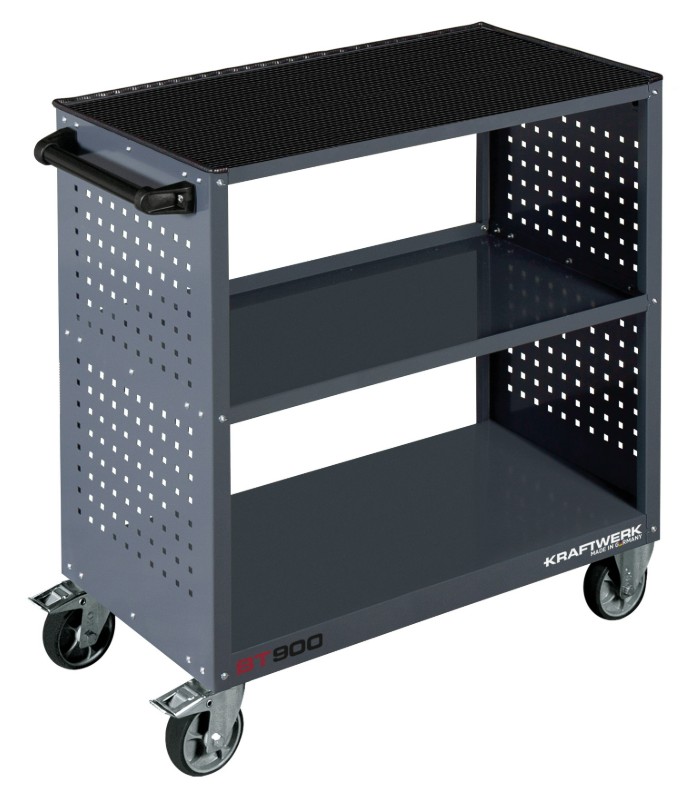 KRAFTWERK Chariot de service BT900 avec tapis en caoutchouc, L x L x H 474 x 919 x 1000 mm
