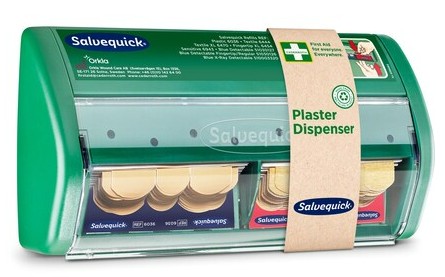 Distributeur de pansements, Salvequick 490700, L x H x P 230 x 120 x 55 mm, avec 85 pansements