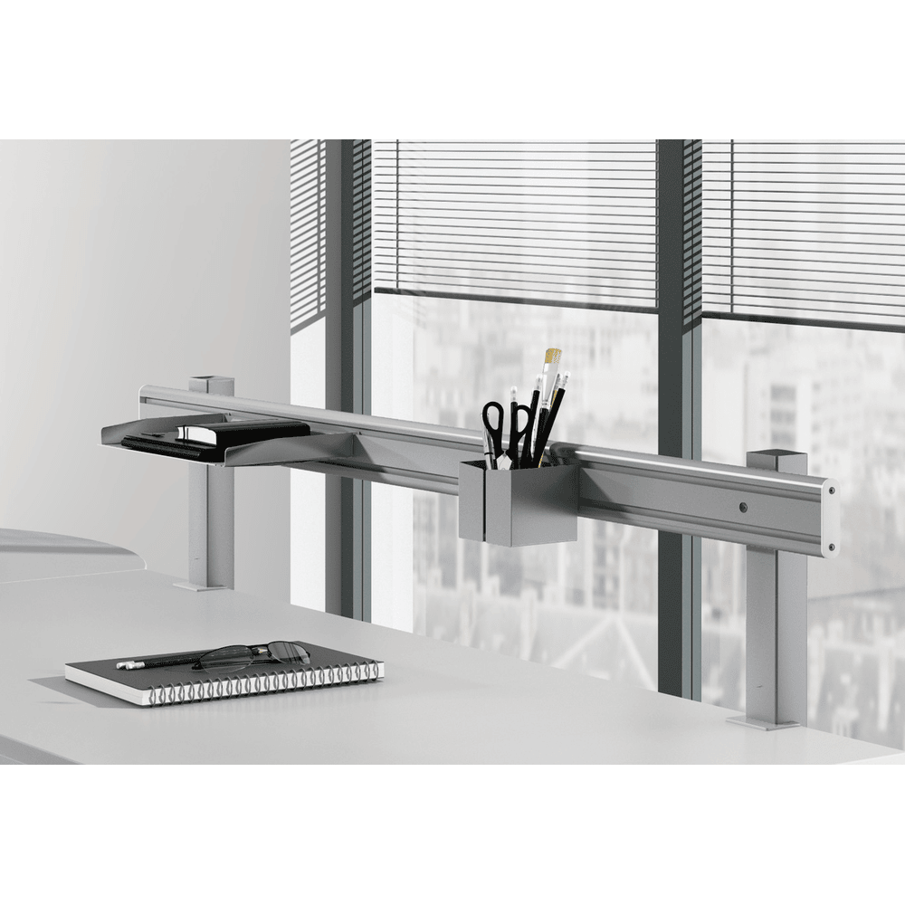Organisation-Utensilien-Set für Schreibtische, silber