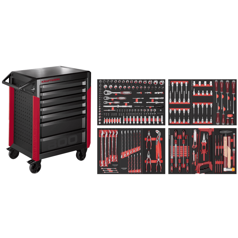 KRAFTWERK PRO LINE Werkstattwagen PT800 7 Schubladen, inkl. Werkzeug, 238-teilig, BxTxH 800 x 479 x 1000 mm