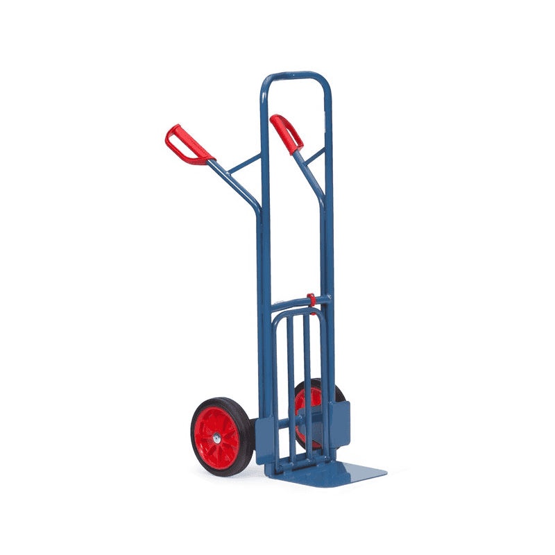 Fetra Diable pour colis 300 kg de capacité de charge, hauteur 1300 mm, pelle en tôle d'acier et pliable