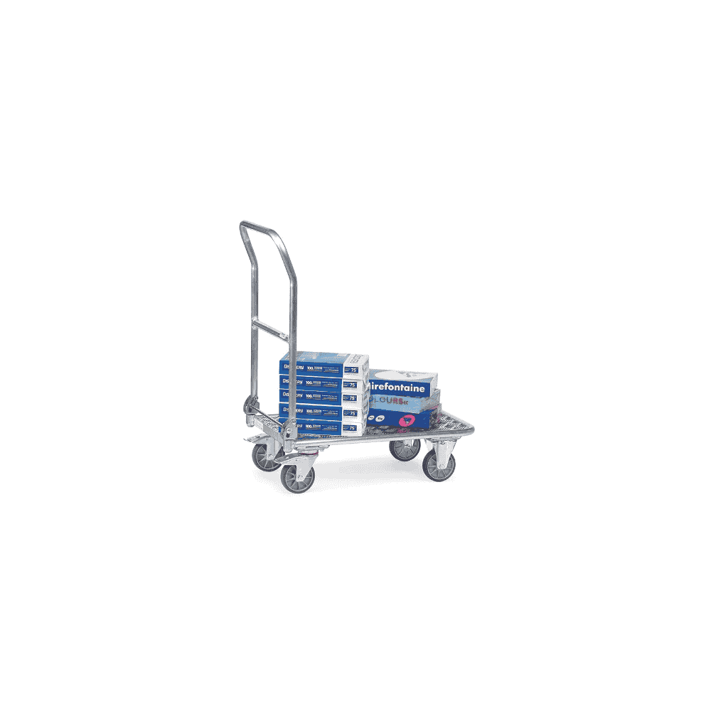 Fetra Chariot pliable en aluminium, capacité de charge totale 200 kg, deux dimensions différentes