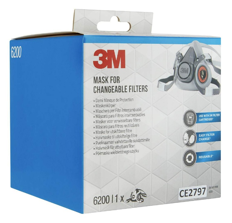 3M Corps de masque 6200 Gris, 1 pièce