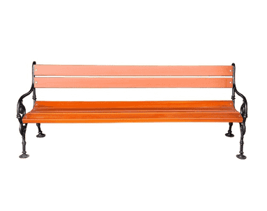 Banc de jardin Vienne en bois tendre avec dossier et accoudoir